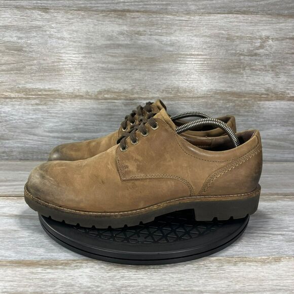 Ecco Other - ECCO Men's JAMESTOWN HYDR Tan Leather Oxfords Size EU 44 US 10.5